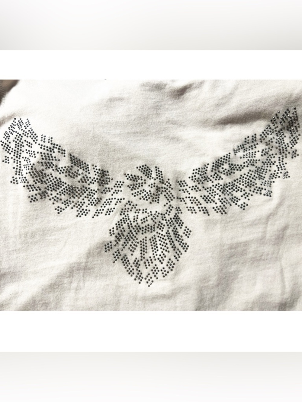 ZADIG & VOLTAIRE TUNISIEN STUDDED EAGLE BACK HENLEY TEE ❤️❤️